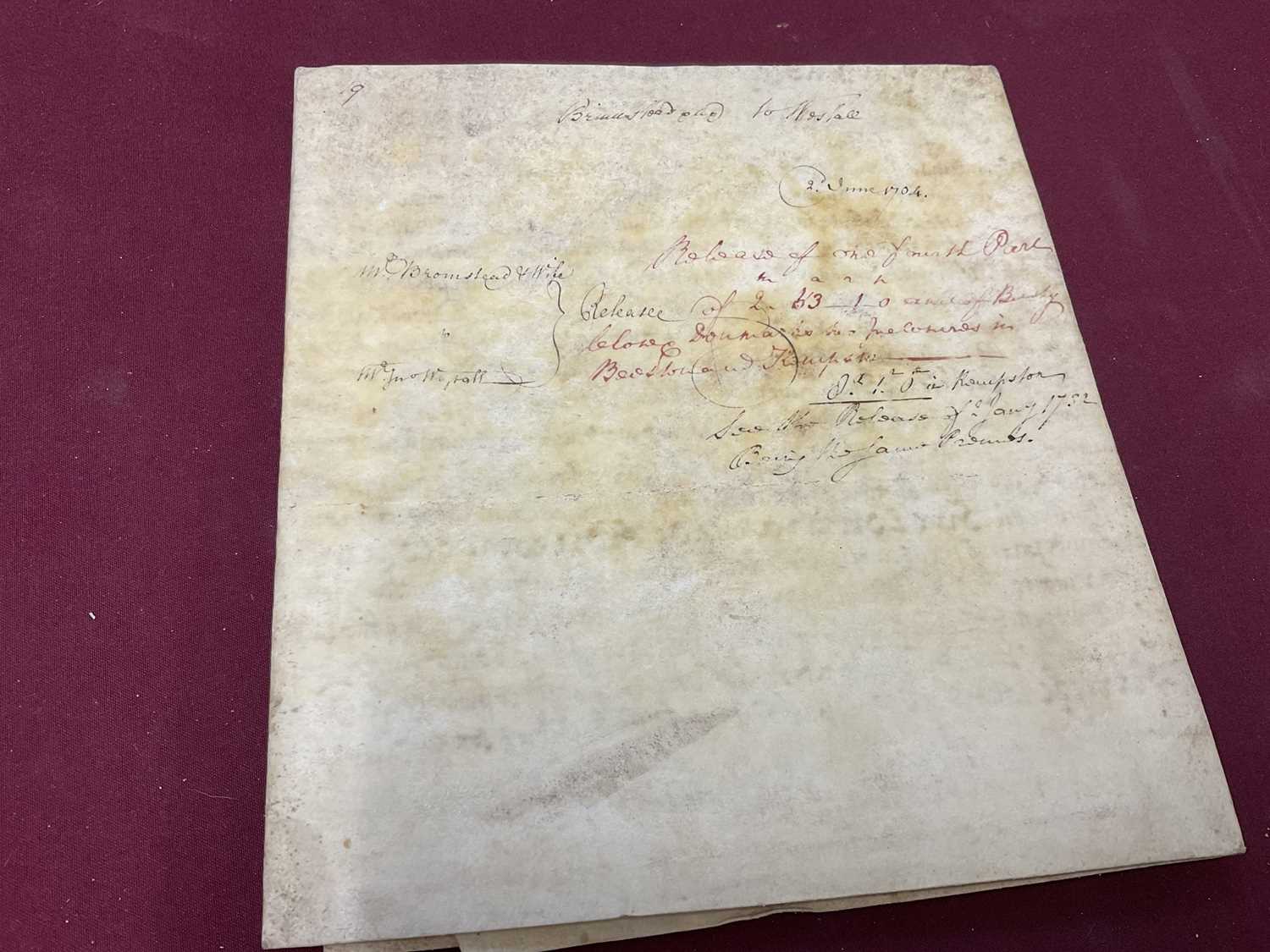 Large collection of indentures on vellum and paper, 17th century and later - Image 42 of 77