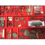 Antiquities including Roman seal box lids, Roman key, Roman rings, etc