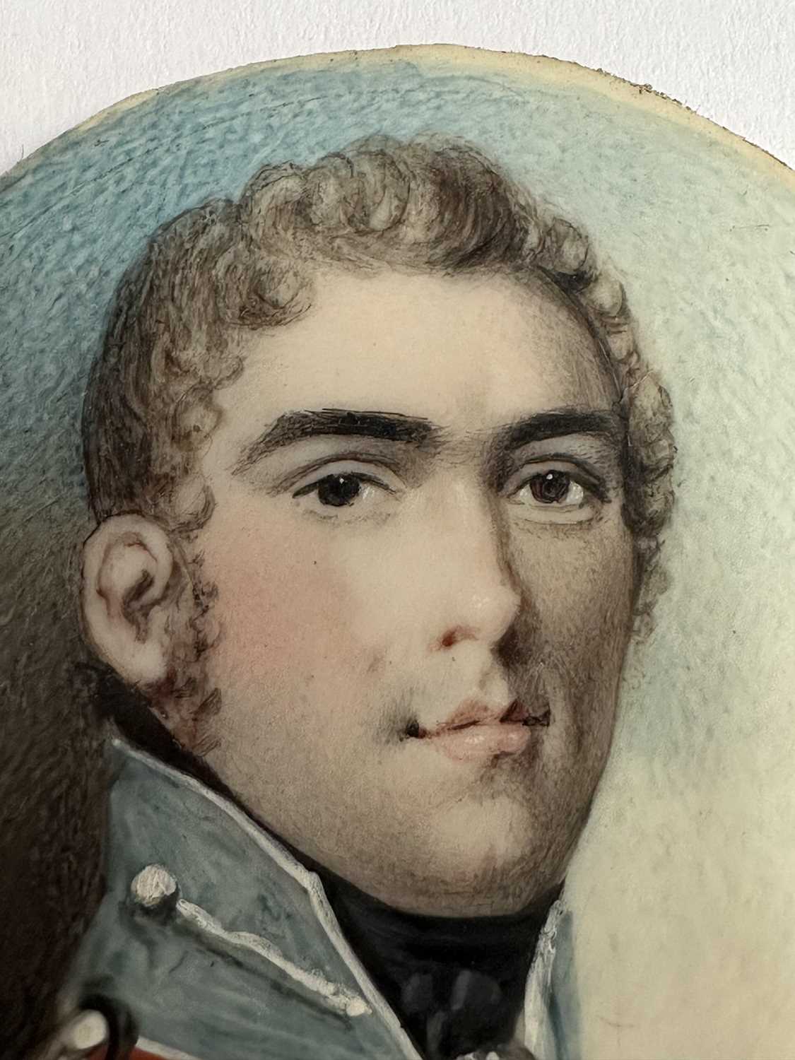 Nicholas Freese (active 1794-1814) portrait miniature on ivory - Portrait of an Office - Image 13 of 16