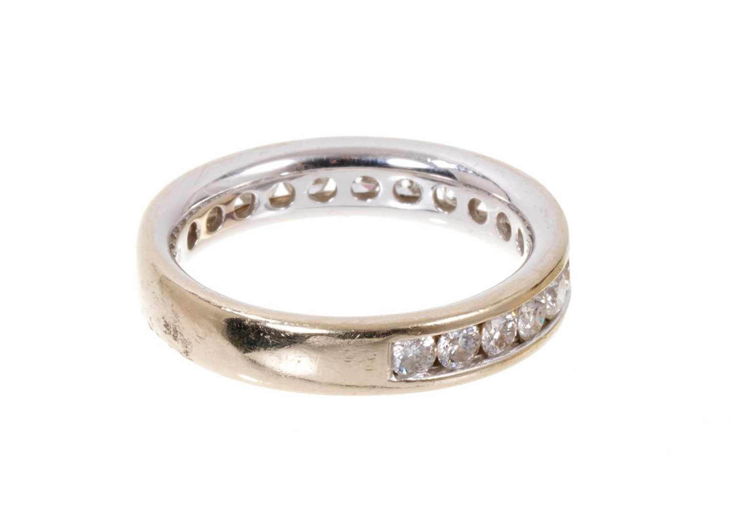 Diamond eternity ring with a band of brilliant cut diamonds in 18ct white gold channel setting - Image 2 of 3