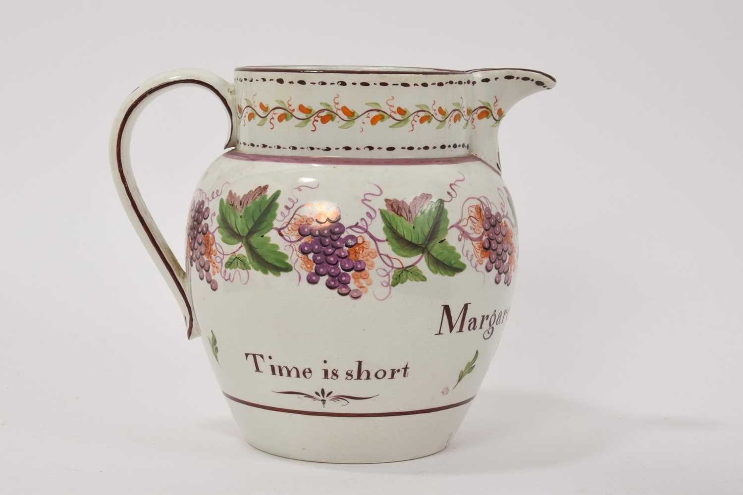 Pearlware jug, named and dated 1820 - Bild 4 aus 6