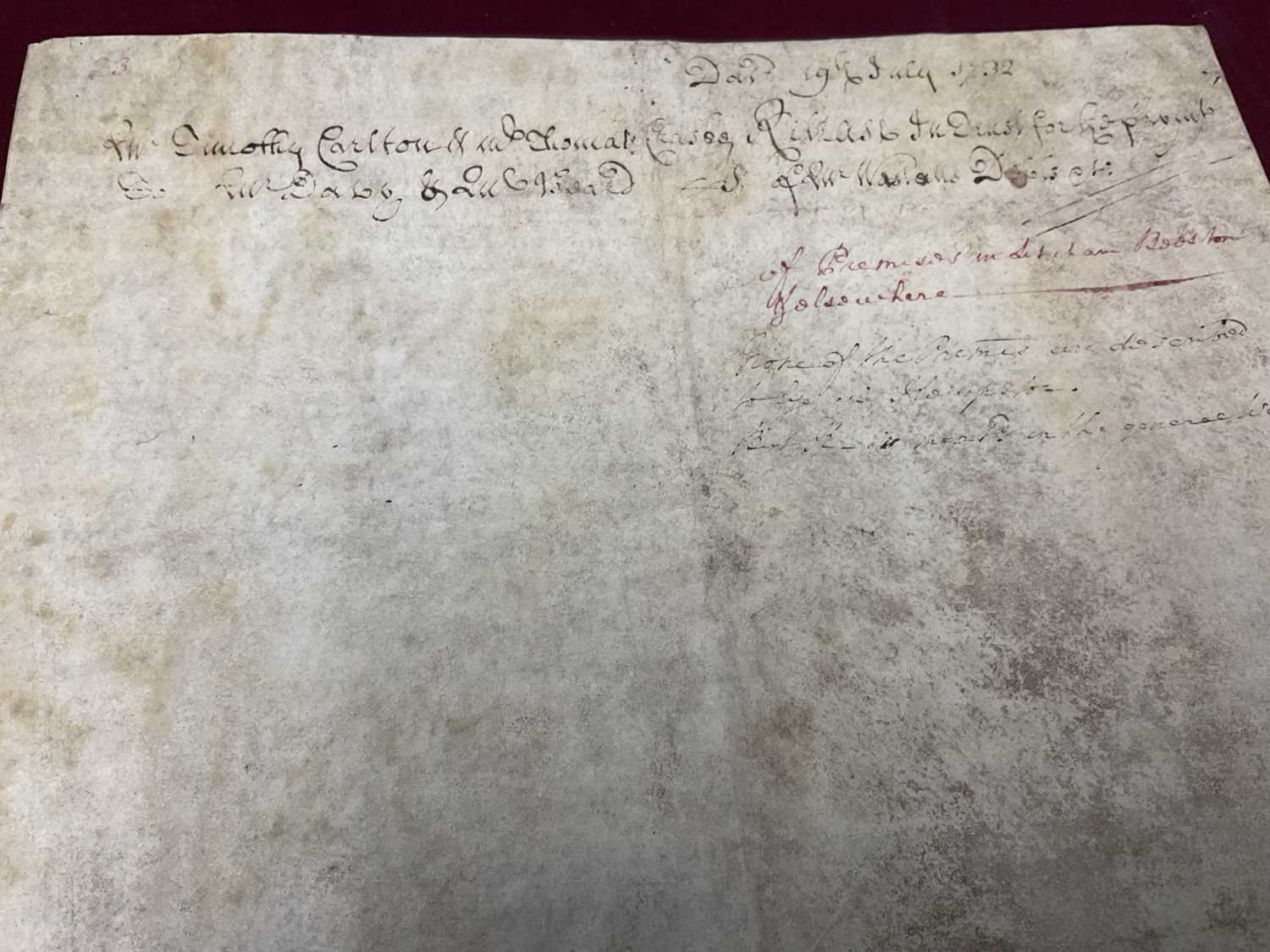 Large collection of indentures on vellum and paper, 17th century and later - Image 47 of 77