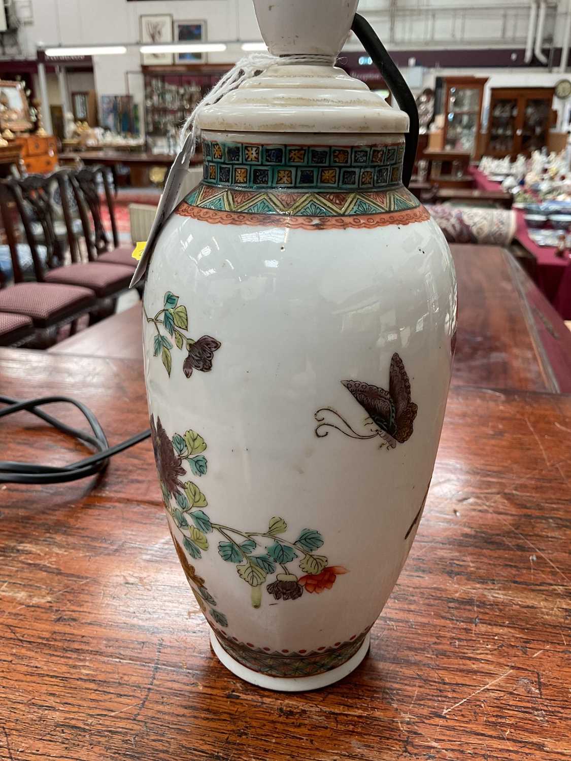 19th century Chinese vase converted to a lamp - Image 3 of 5