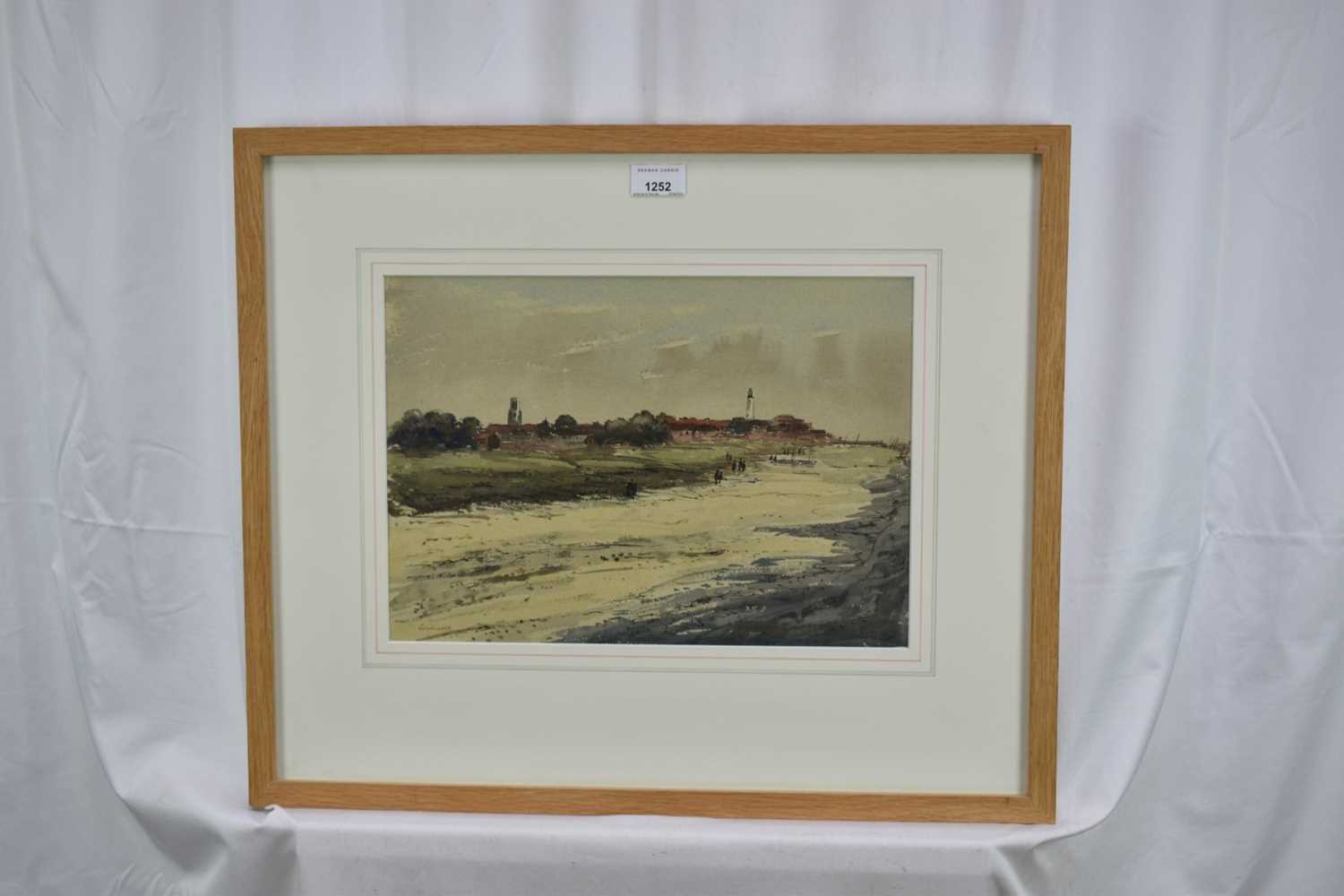 *Arthur Edward Davies (1893-1989) ink and watercolour - Southwold, inscribed, 26cm x 37.5cm, in glaz - Image 2 of 4