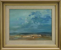 *Peter Burman (b.1941) near pair of oils on board - Norfolk River Landscape and Beach, signed, 29cm