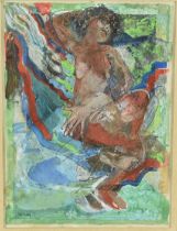 *John Doubleday (b.1947) two mixed media works on paper - Seated Nude and Standing Nude, both signed