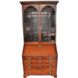 Unusual George III colonial hardwood bureau bookcase