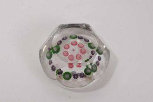 19th century facetted paperweight, possibly Clichy