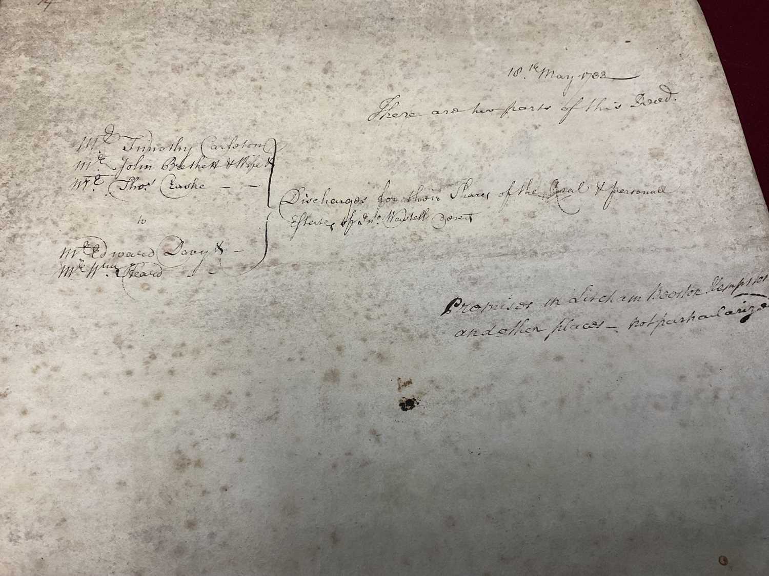 Large collection of indentures on vellum and paper, 17th century and later - Image 48 of 77