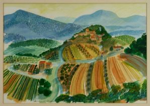*Bernard Cheese (1925-2013) watercolour - Suzette, Provence, signed, 38cm x 54cm, in glazed frame