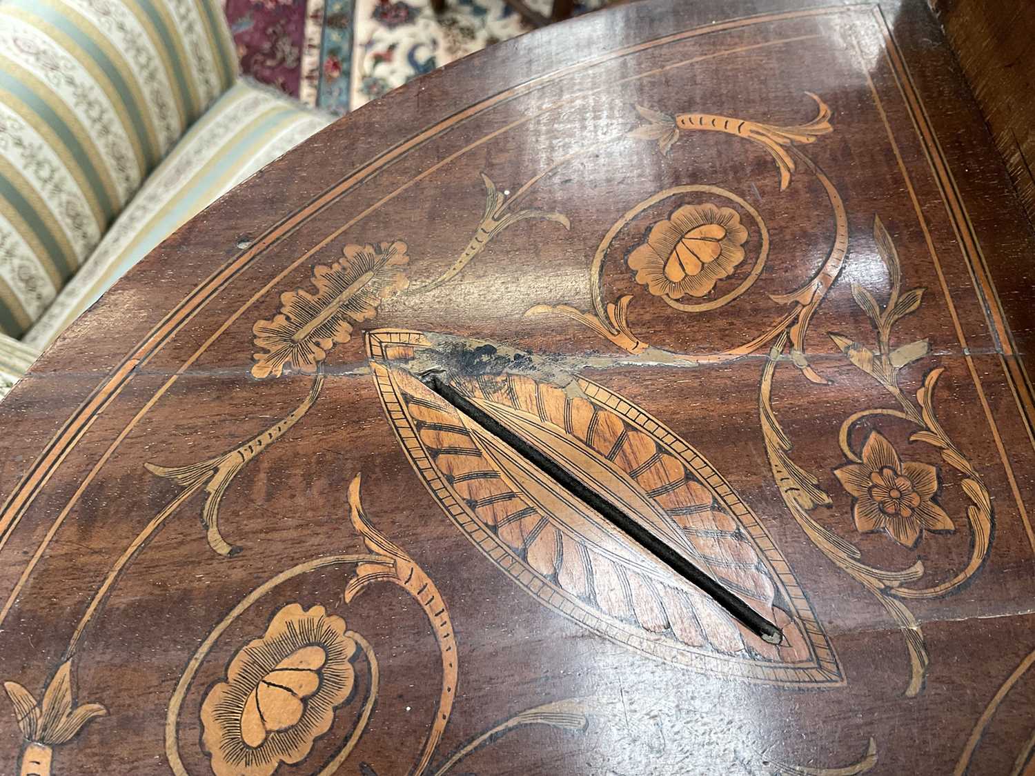 Edwardian mahogany and marquetry Carlton House desk - Image 27 of 27