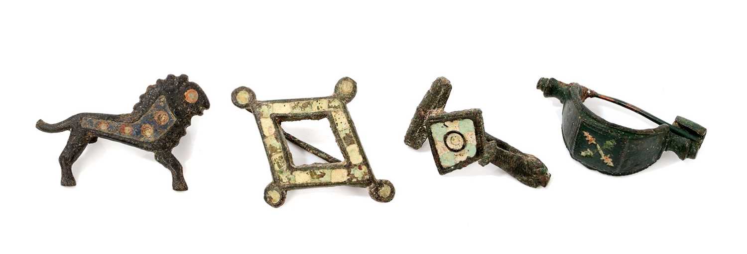 Four enamelled Roman brooches