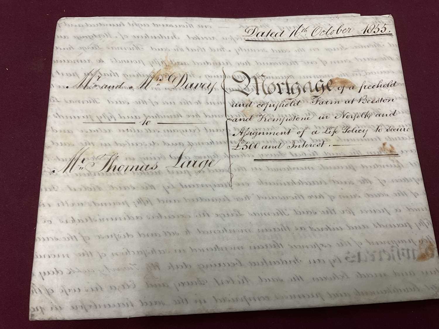 Large collection of indentures on vellum and paper, 17th century and later - Image 51 of 77