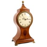 Fine Regency satinwood balloon form bracket clock signed Tregent, Strand, London