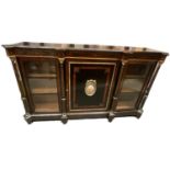 Victorian ebonised, thuya wood and gilt metal mounted credenza