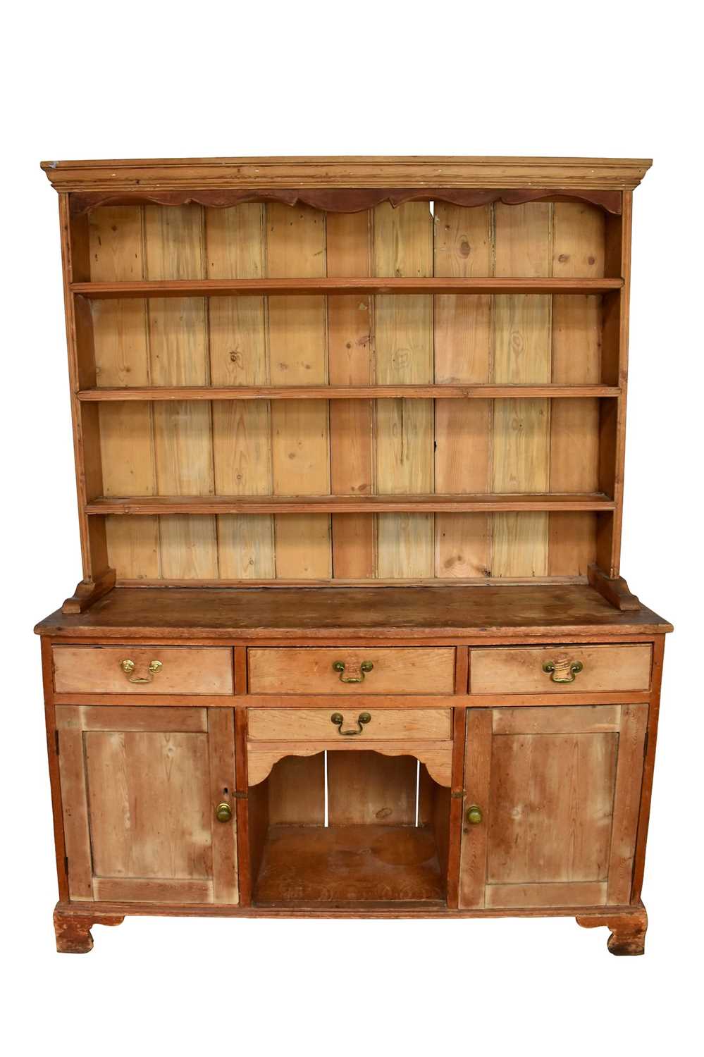 19th century pine high dresser