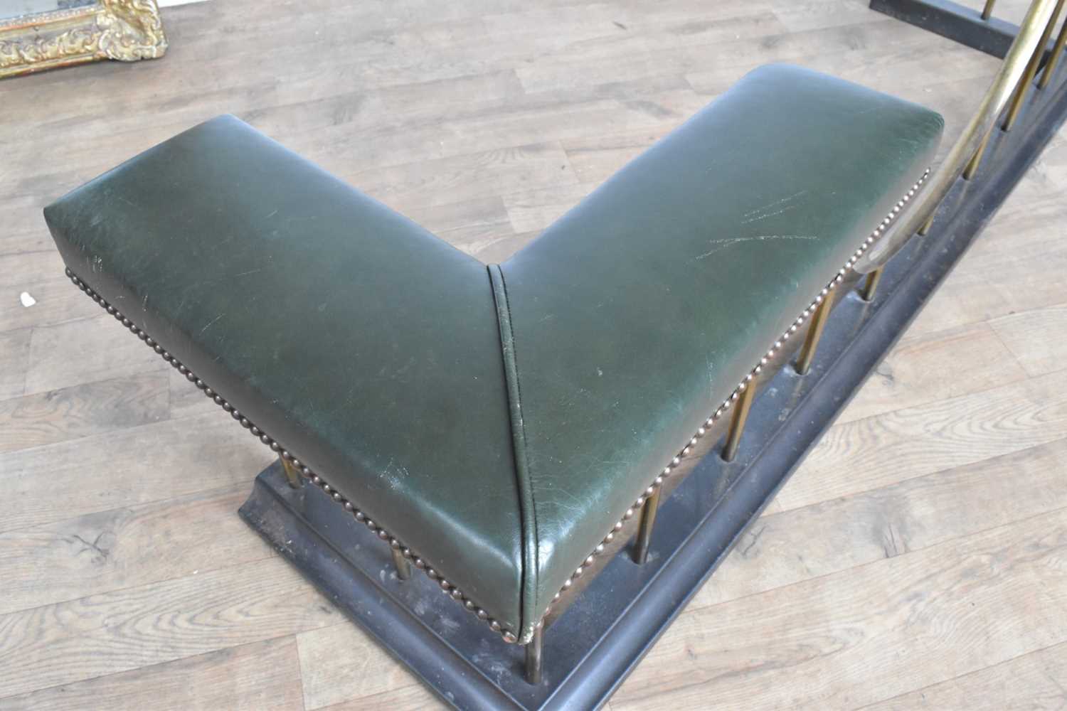 Victorian-style club fender with leather studded seat - Image 2 of 8