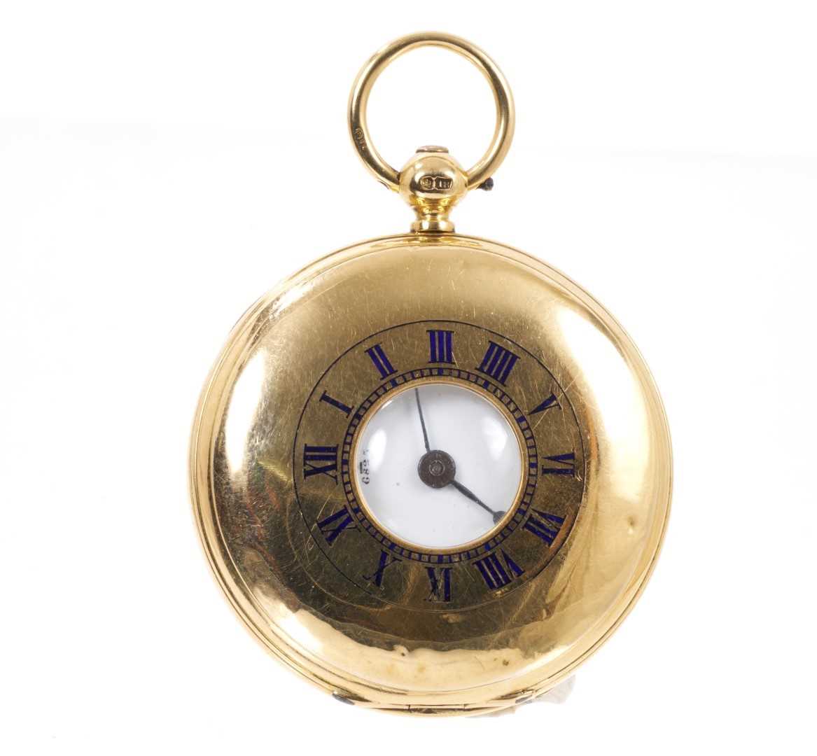 Victorian 18ct gold cased half hunter pocket watch by White, London - Image 2 of 3
