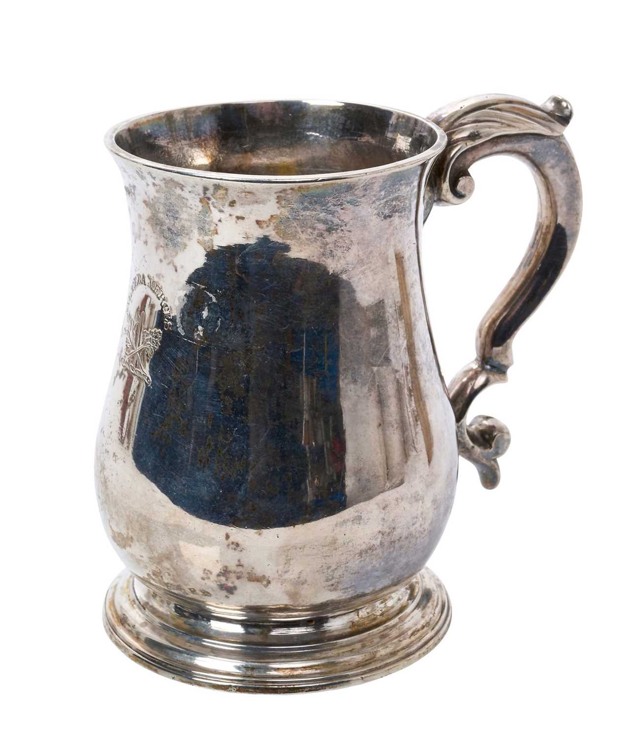 Scottish silver baluster tankard