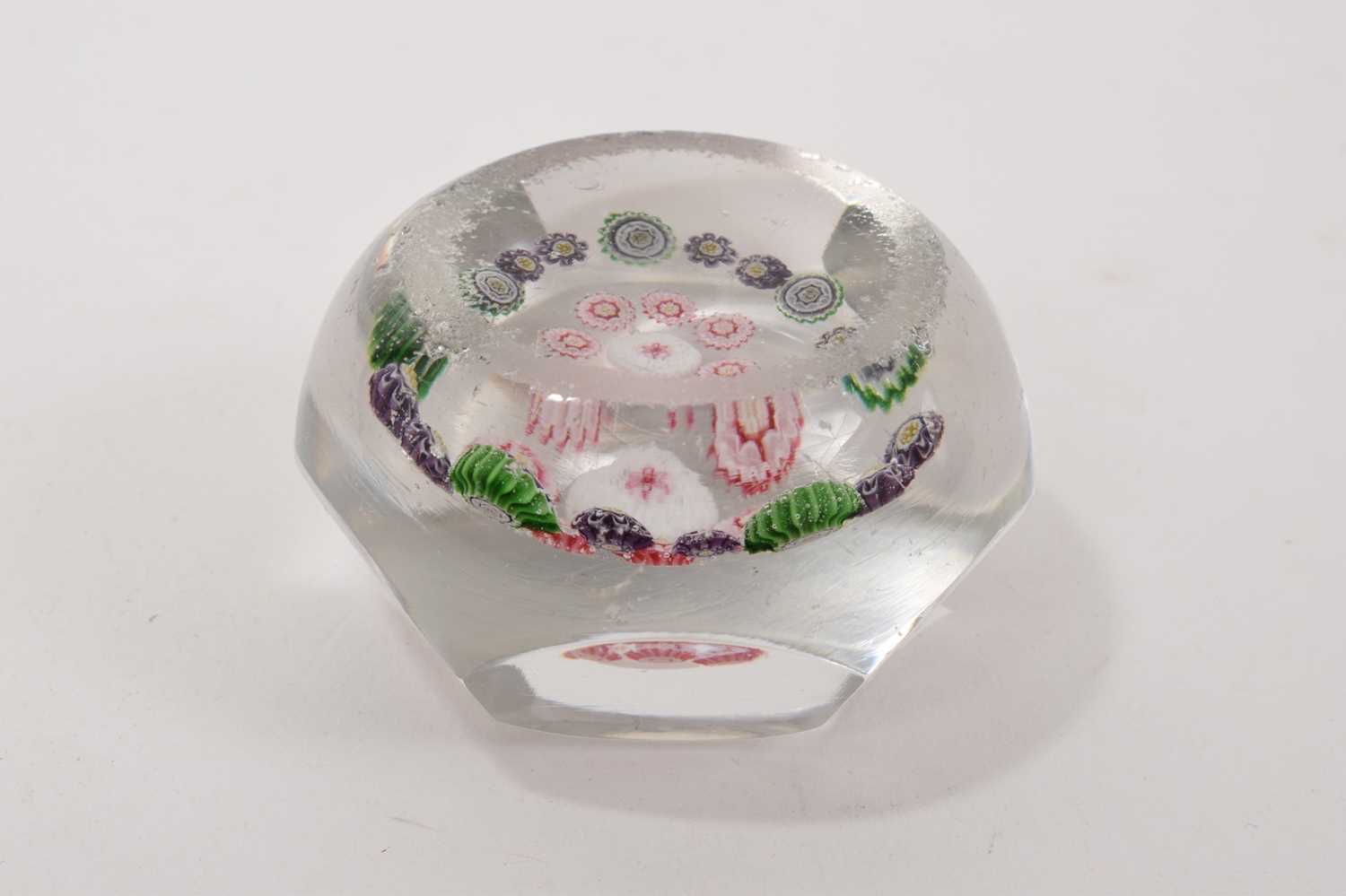 19th century facetted paperweight, possibly Clichy - Image 3 of 3