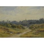 Alfred Powell, 19th century watercolour - Lowestoft Common, signed, 24cm x 34cm, mounted in glazed f