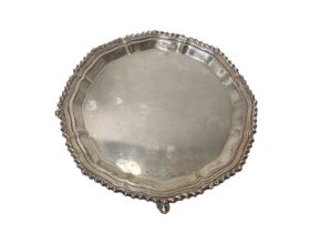 Contemporary silver waiter