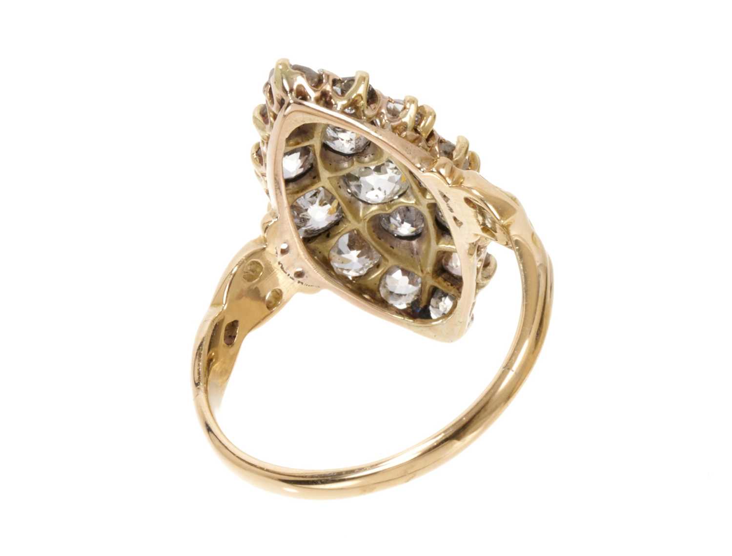 Victorian diamond navette form ring - Image 3 of 3