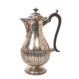 George III style silver hot water jug