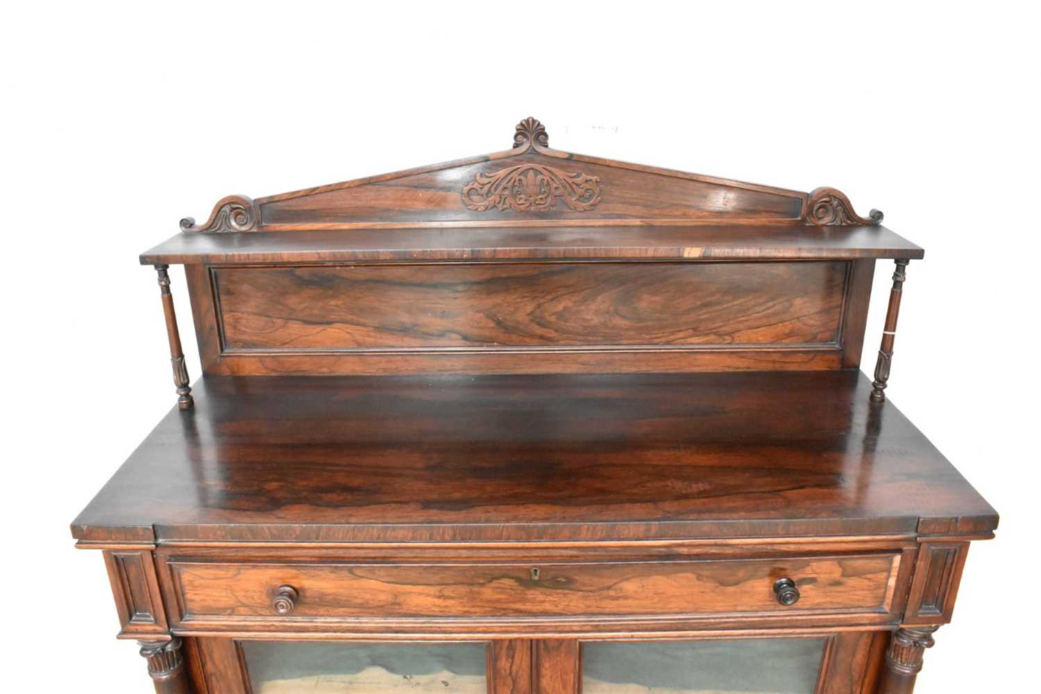 Regency rosewood glass doored chiffonier - Image 5 of 9