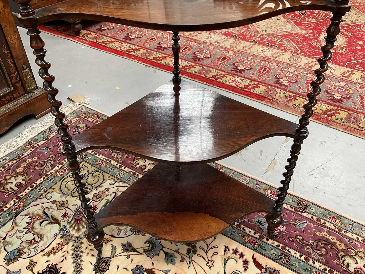 Early 20th century rosewood corner whatnot - Image 5 of 6