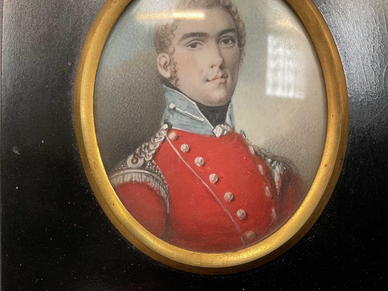 Nicholas Freese (active 1794-1814) portrait miniature on ivory - Portrait of an Office - Image 4 of 16