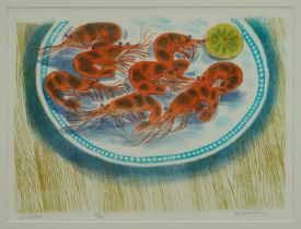 *Bernard Cheese (1925-2013) signed limited edition print - Crevettes, 3/30, 33cm x 43cm in glazed fr