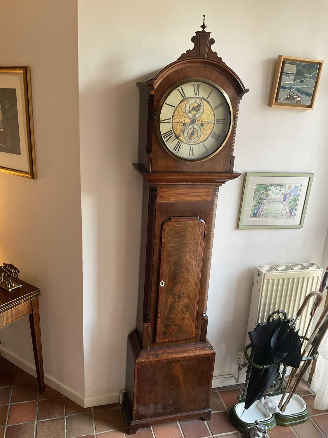 19th century Scottish mahogany longcase clock, by James McAnarney - Image 2 of 5