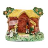 Extremely rare 19th century Staffordshire model of the Red Barn at Polstead