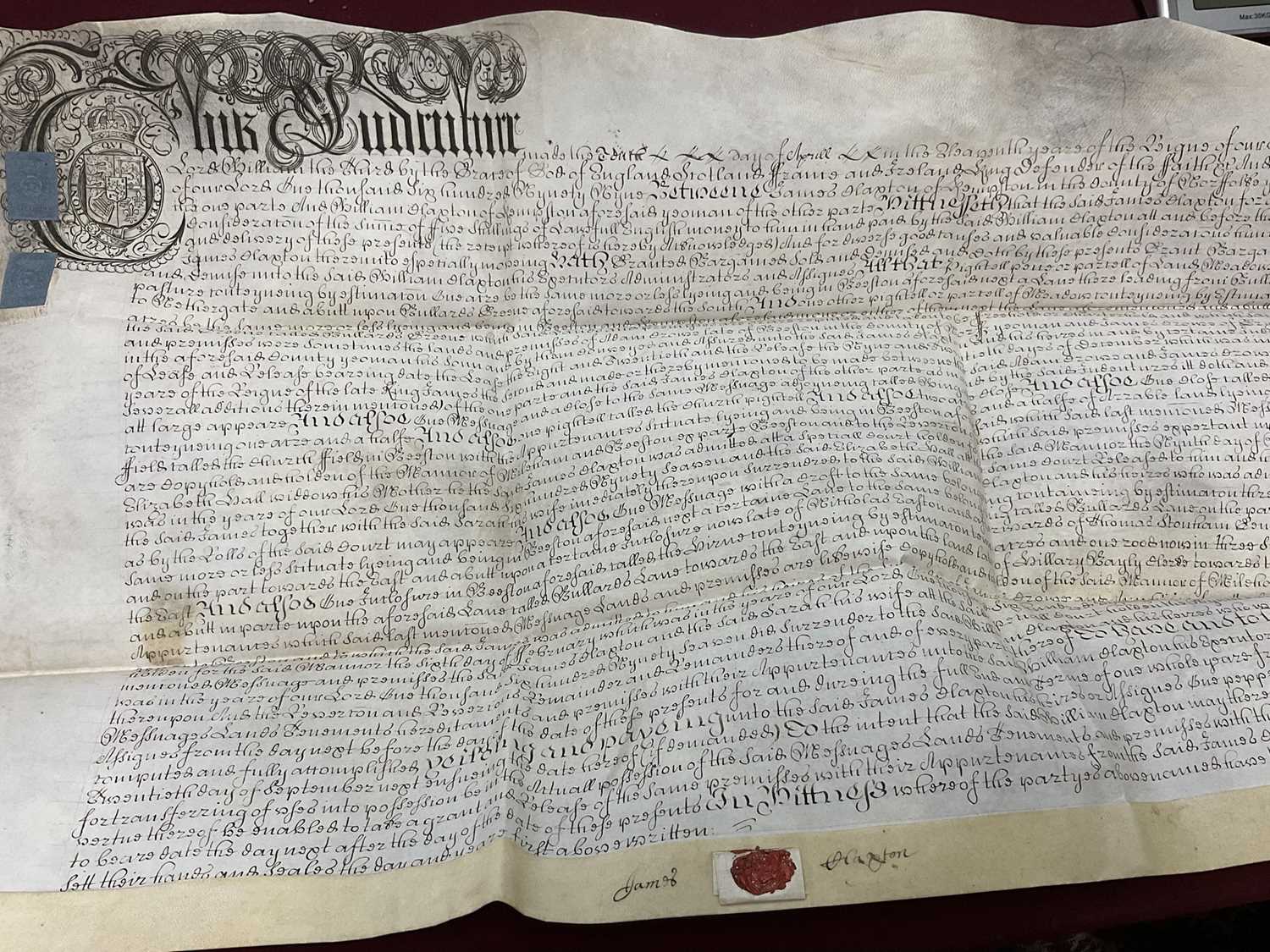Large collection of indentures on vellum and paper, 17th century and later - Image 70 of 77