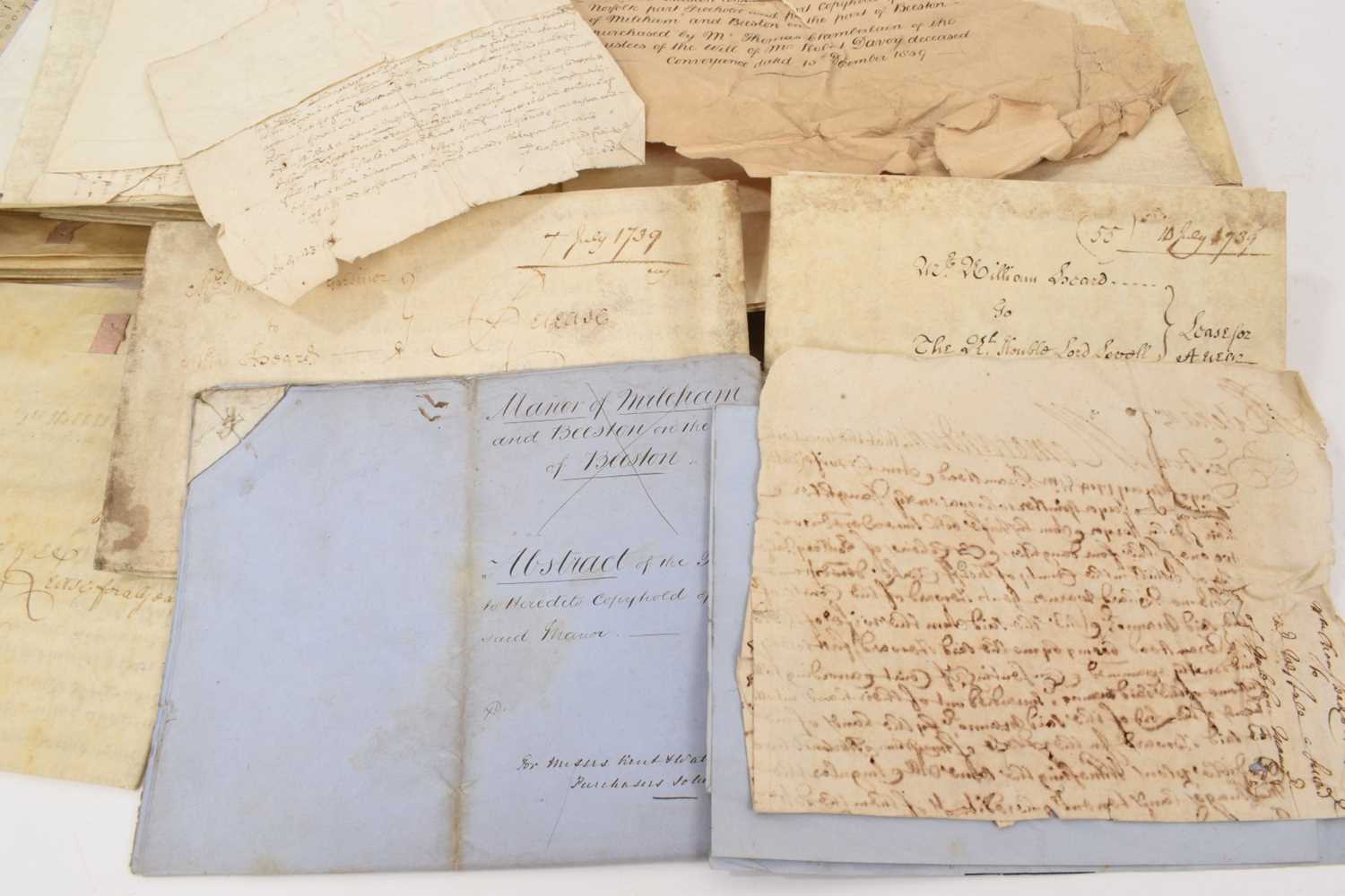 Large collection of indentures on vellum and paper, 17th century and later - Image 2 of 77