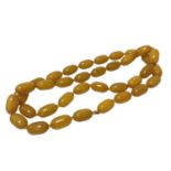 Vintage amber necklace with butterscotch amber beads