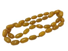 Vintage amber necklace with butterscotch amber beads