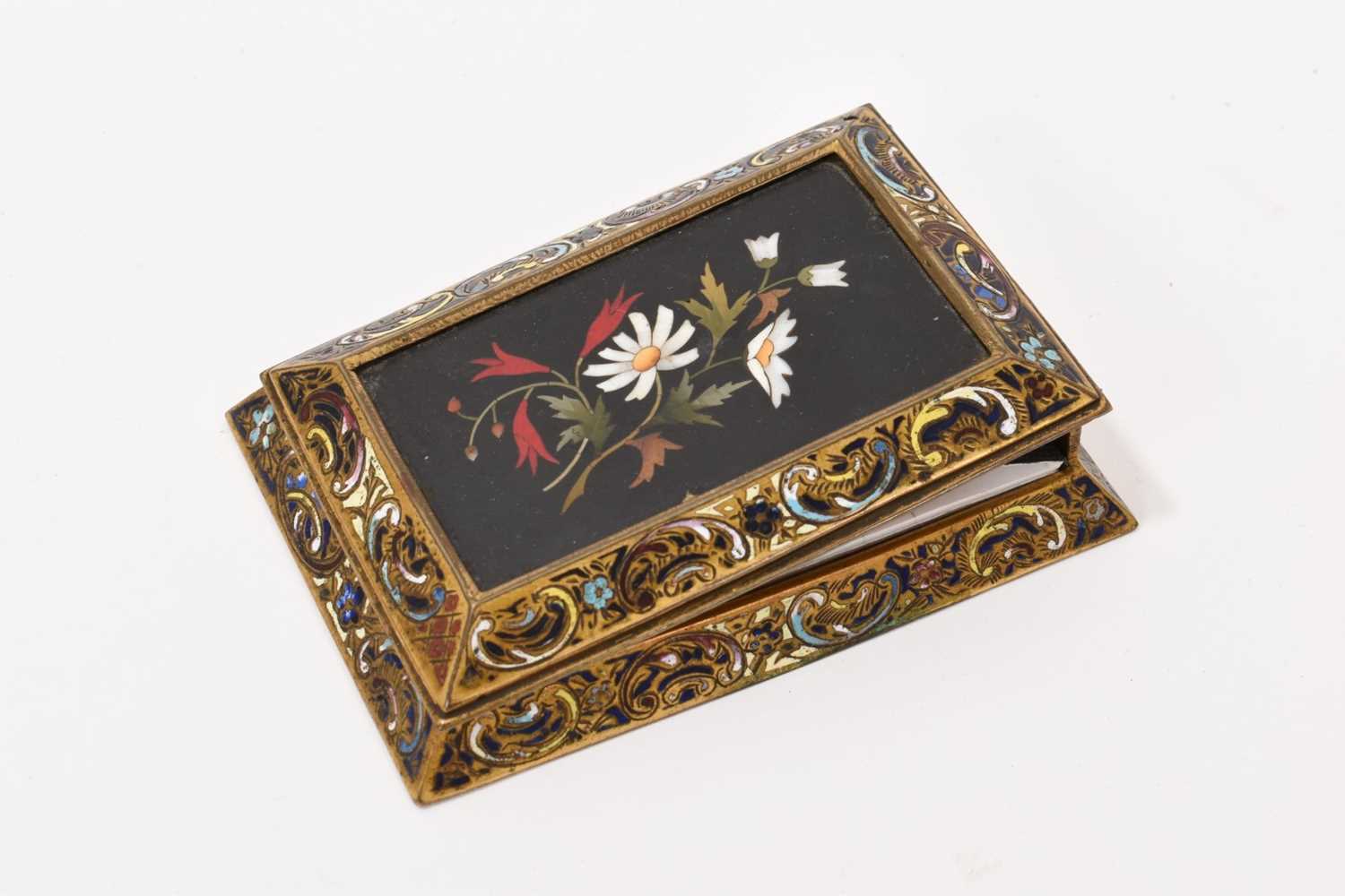 Grand Tour type pietra dura note holder