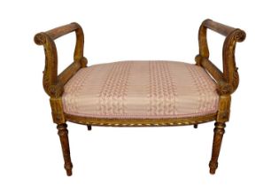 Late 19th / early 20th century French gilt wood stool