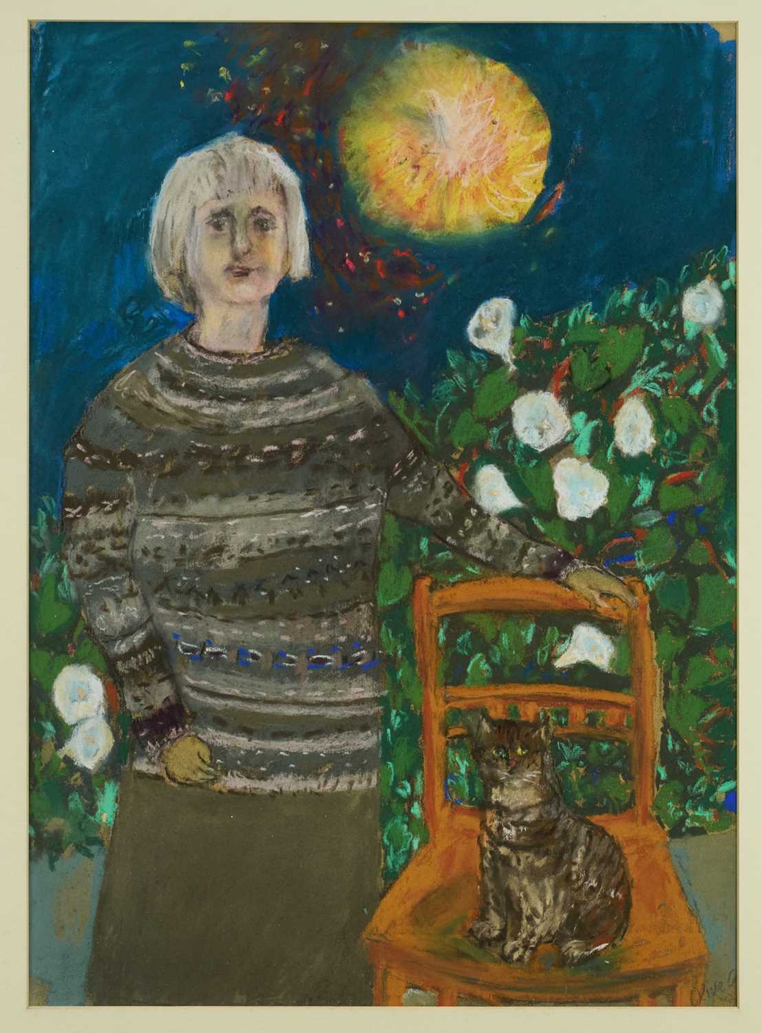 *Olive Cook (1912-2002) pastel - Dressed Alike, signed and inscribed verso, 54cm x 39cm, in glazed g