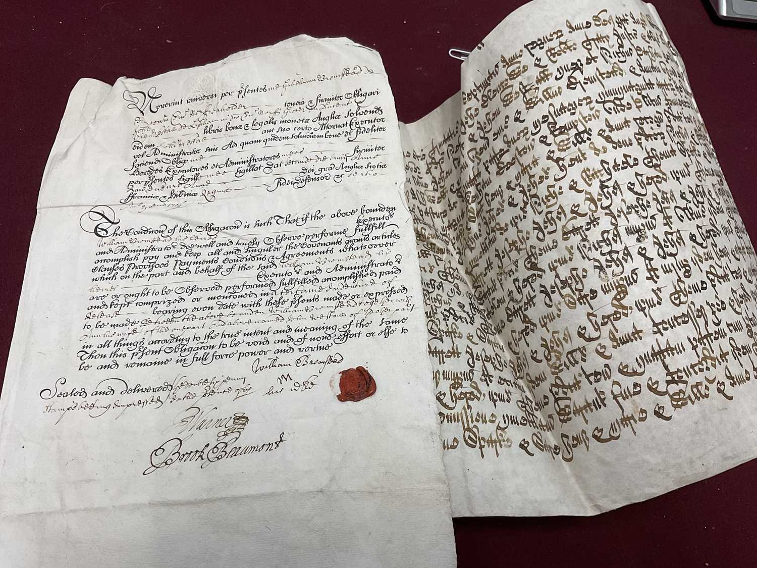 Large collection of indentures on vellum and paper, 17th century and later - Image 72 of 77