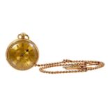 Victorian 18ct gold pocket watch on 9ct gold chain