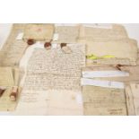 Of Norfolk and Sir Edward Coke (1552-1634) interest: Large archive of indentures on vellum and paper
