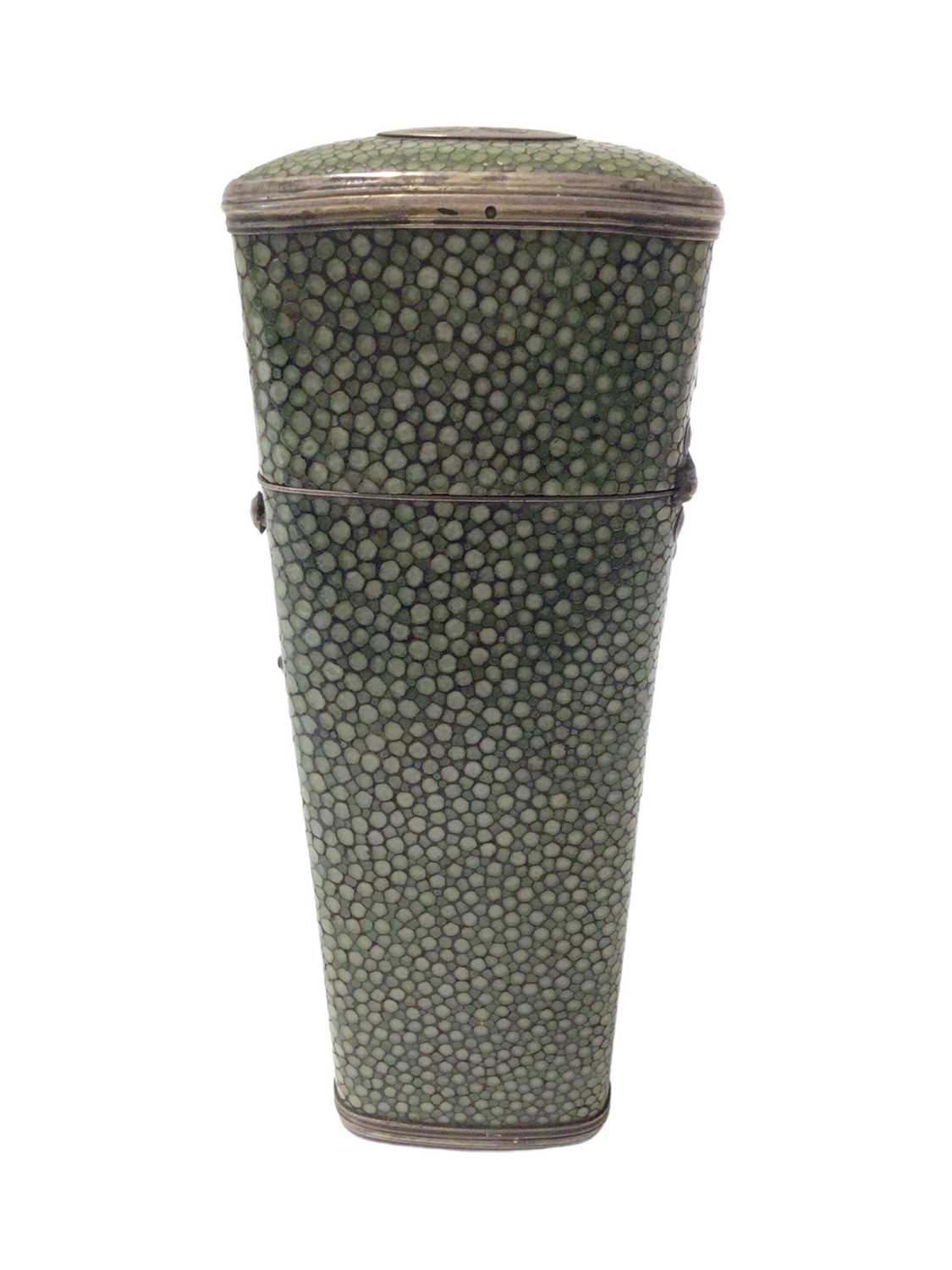 George III shagreen and silver mounted drawing instrument case - Image 3 of 4