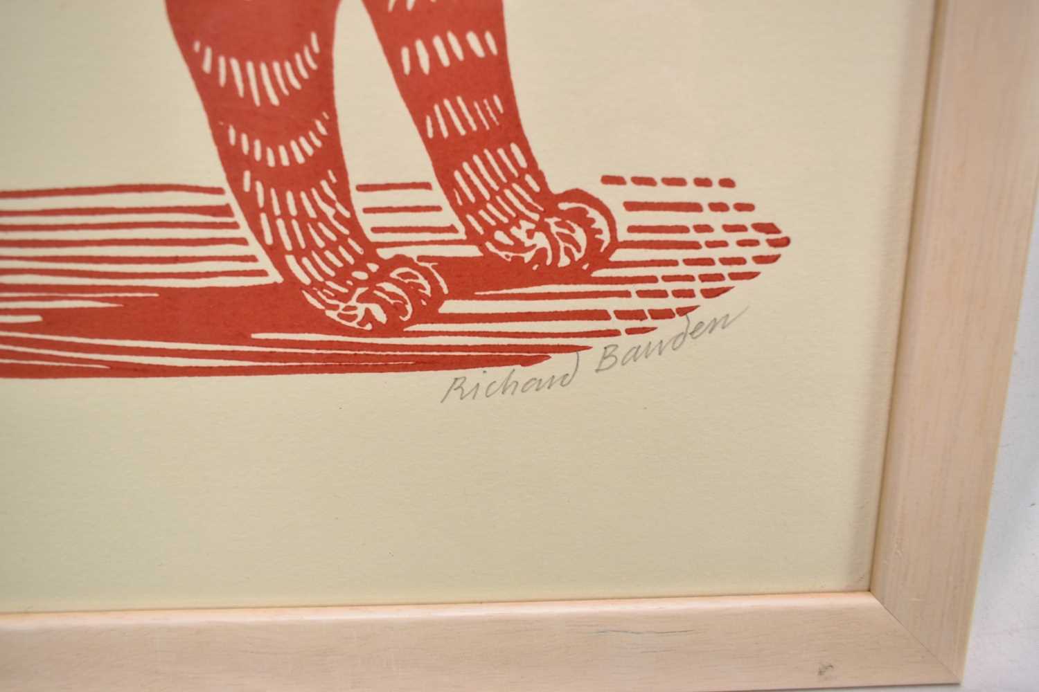 *Richard Bawden (b.1936), signed limited edition linocut - 'Sasha on a Skateboard' 27/85, 27cm x 34. - Image 2 of 4