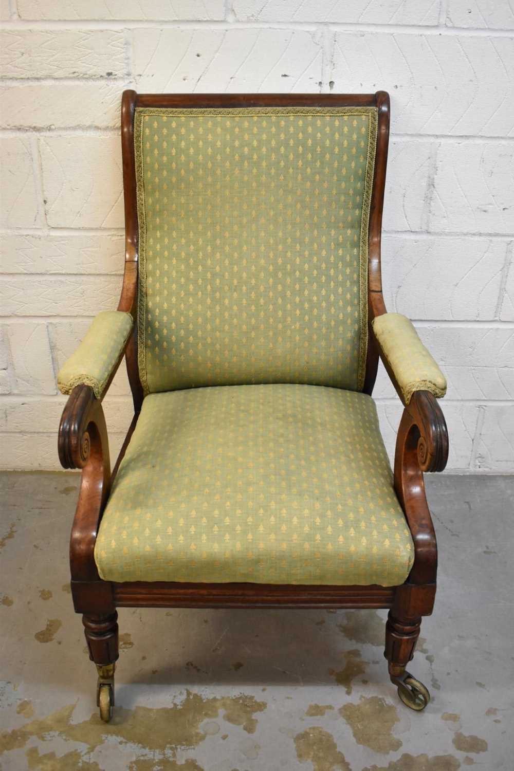Regency rosewood library chair - Image 2 of 10