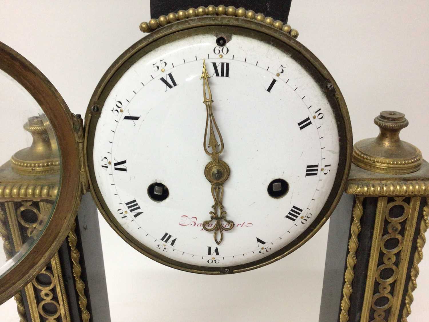 Early 19th century French Louis XVI-style marble and ormolu mantel clock - Image 2 of 8