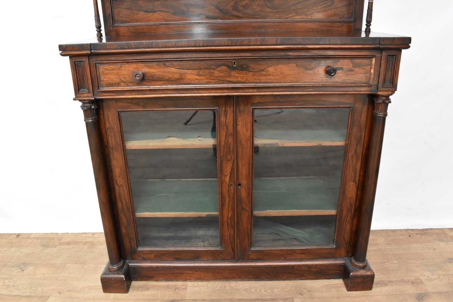 Regency rosewood glass doored chiffonier - Image 6 of 9