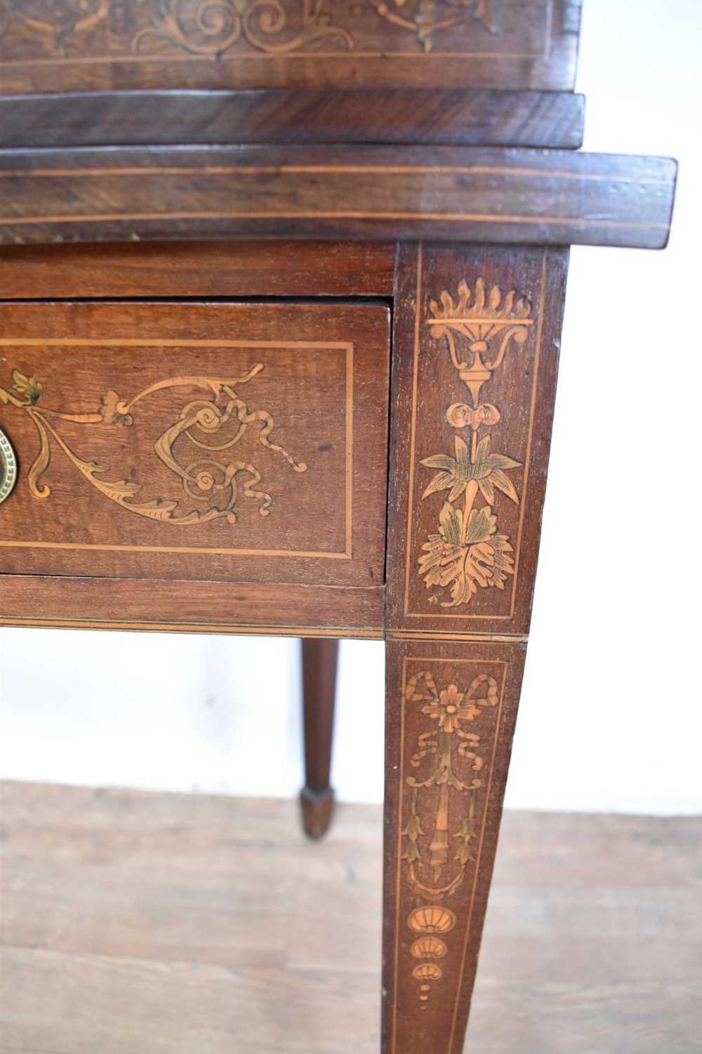 Edwardian mahogany and marquetry Carlton House desk - Image 10 of 27